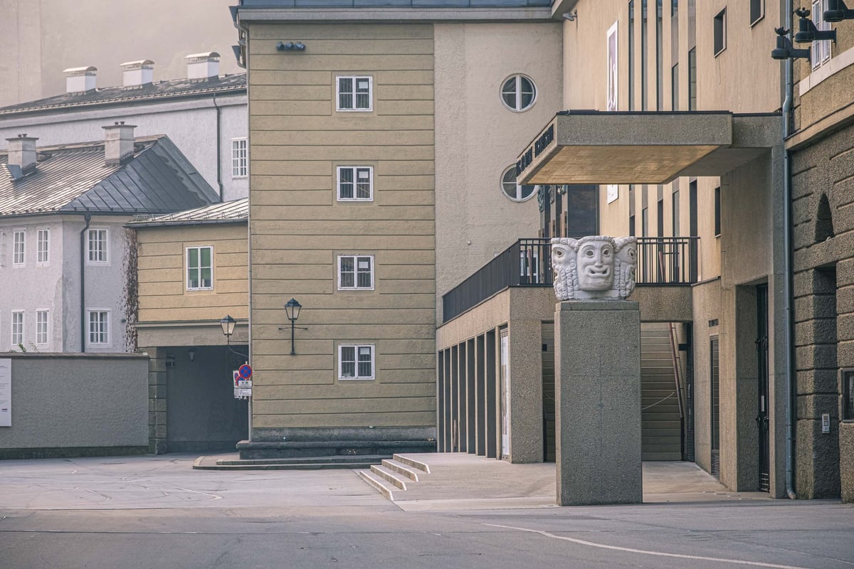 Public art installation in the Hofstallgasse / Festspielhaus courtyard area in Salzburg