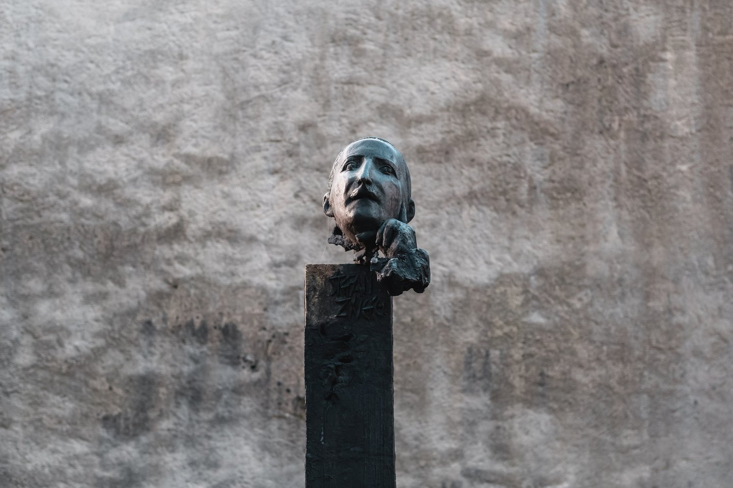 Stefan Zweig bust on Kapuzinerberg in Salzburg