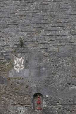 Paris Lodron coat of arms set into the wall of the Toscaninihof courtyard in Salzburg